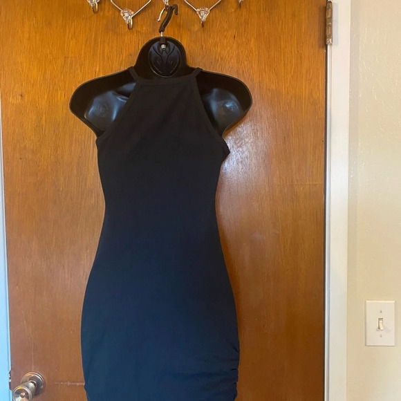 🆕 Forever Rose Couture Black Racer Back Dress with Necklace - Picture 8 of 14